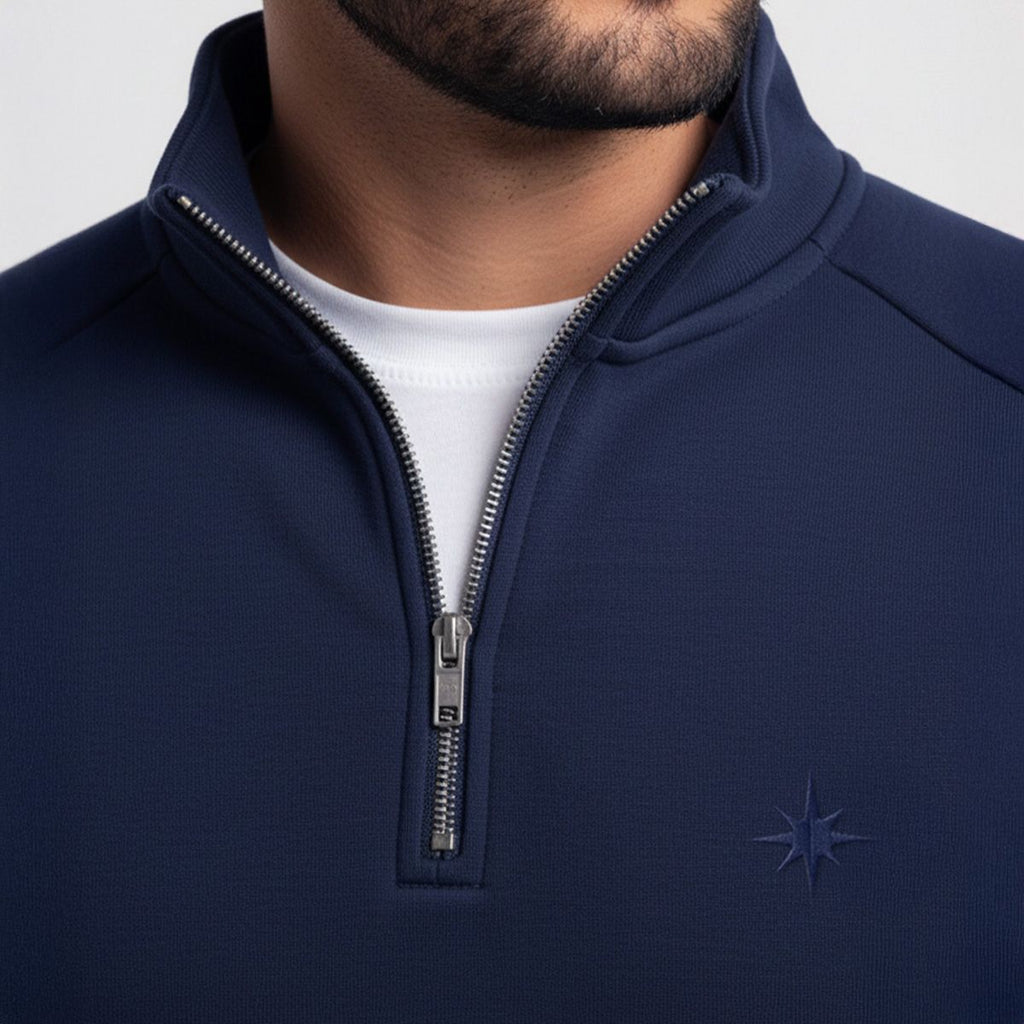 Quarter-Zip Navy Sweatshirt