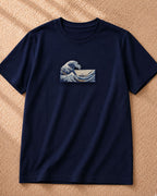 The Great Wave Embroidered Oversized T Shirt - Pre Order