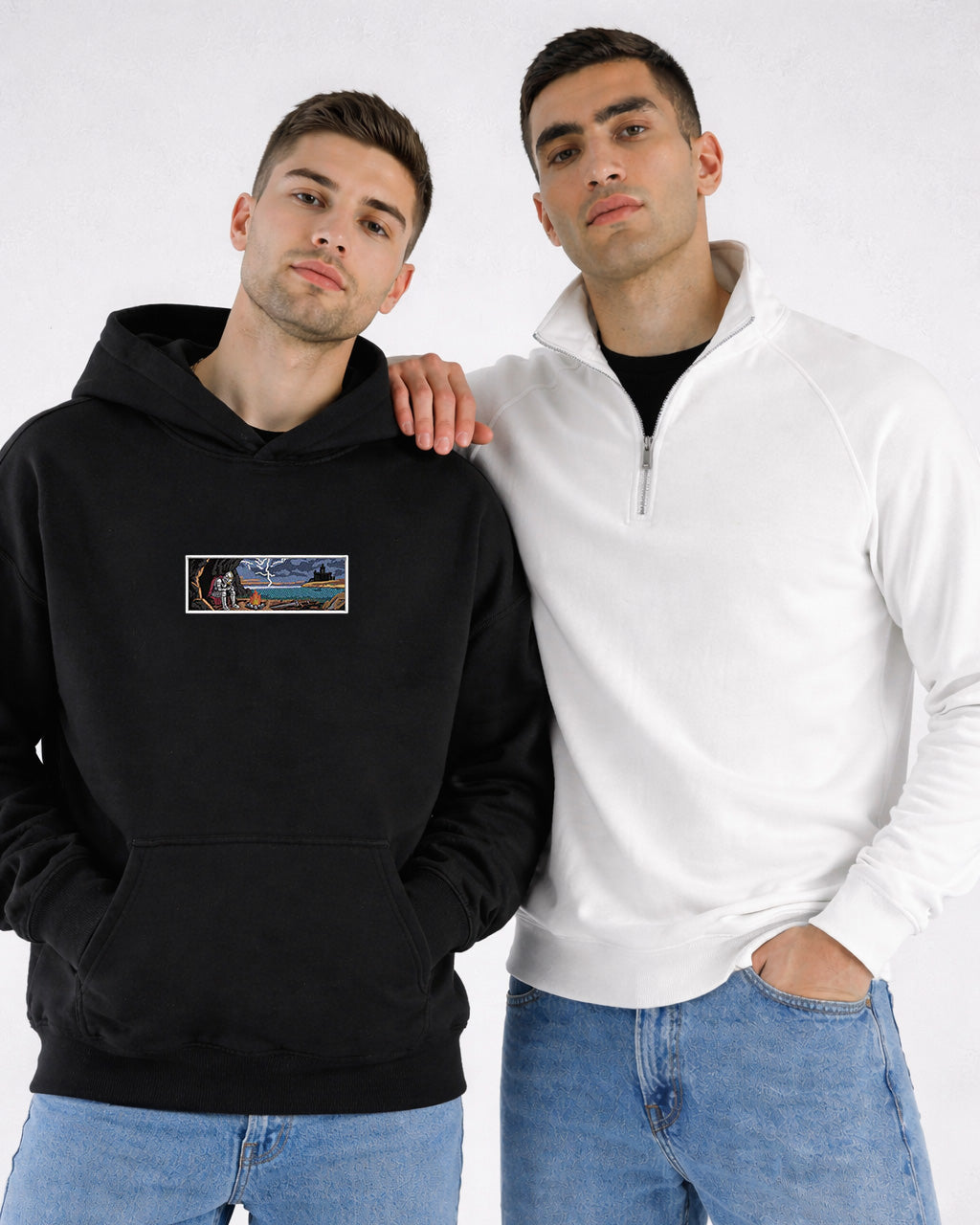 Dark Fantasy Hoodie + White Q-Zip Bundle