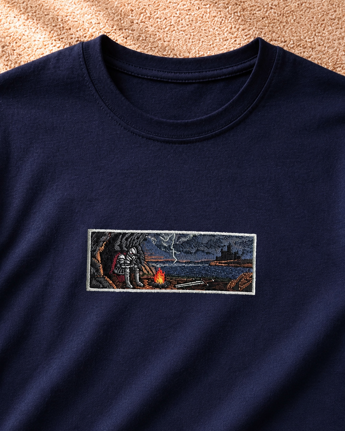 Dark Fantasy Embroidered Oversized T Shirt