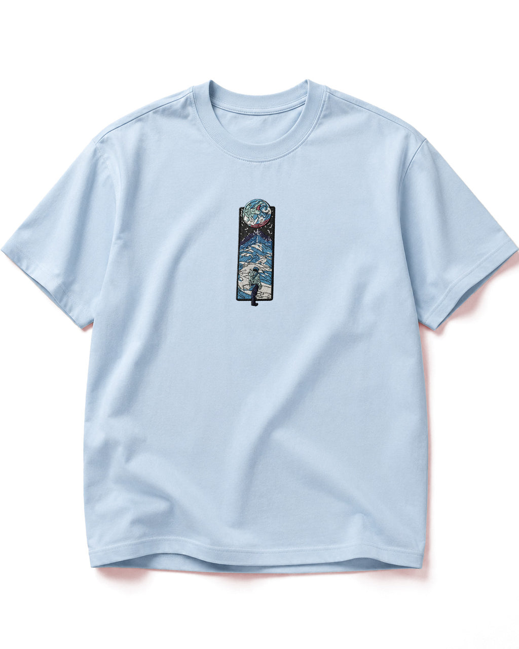 Fly To The Moon Embroidered Oversized T Shirt - Pre Order