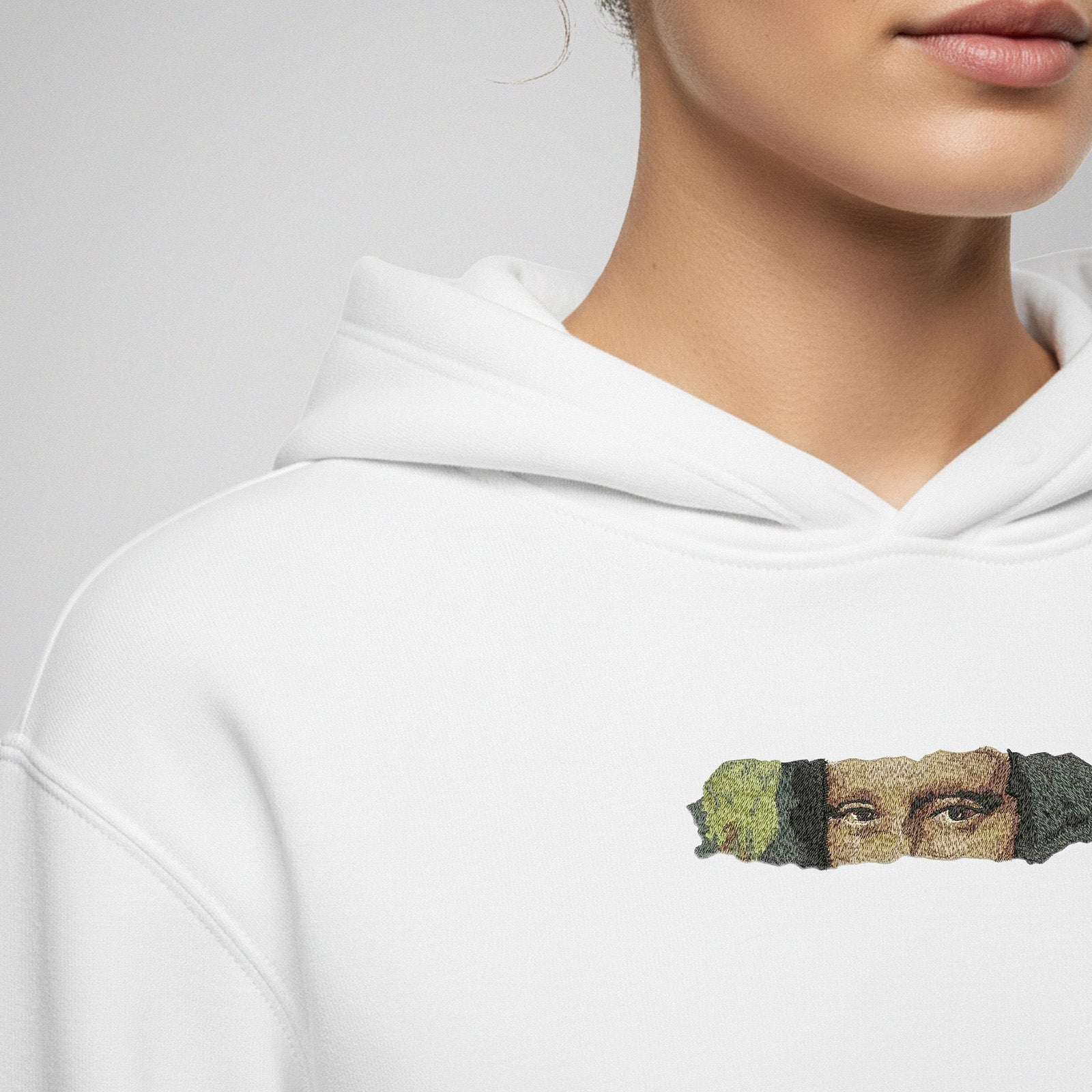 Mona Eyes White Hoodie