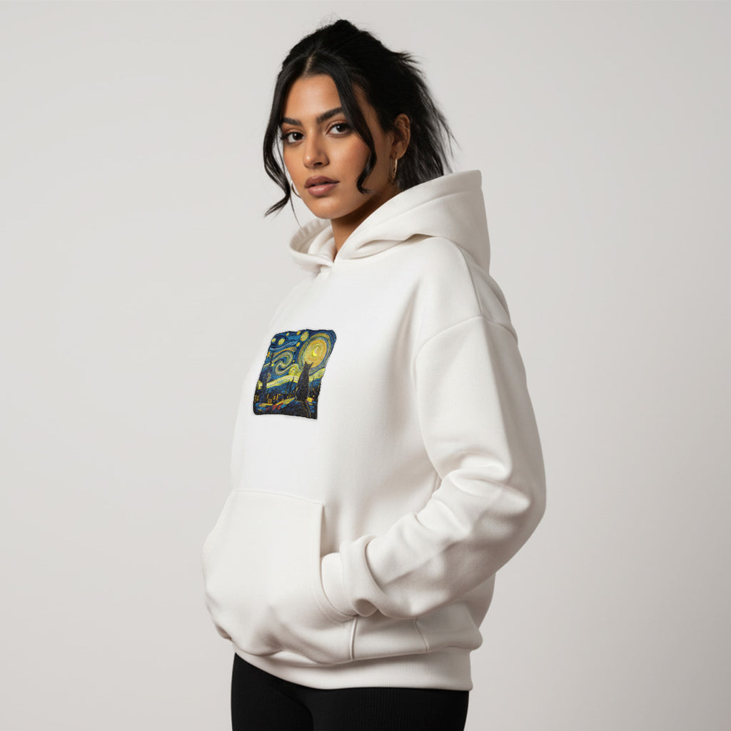 The Catty Night White Hoodie