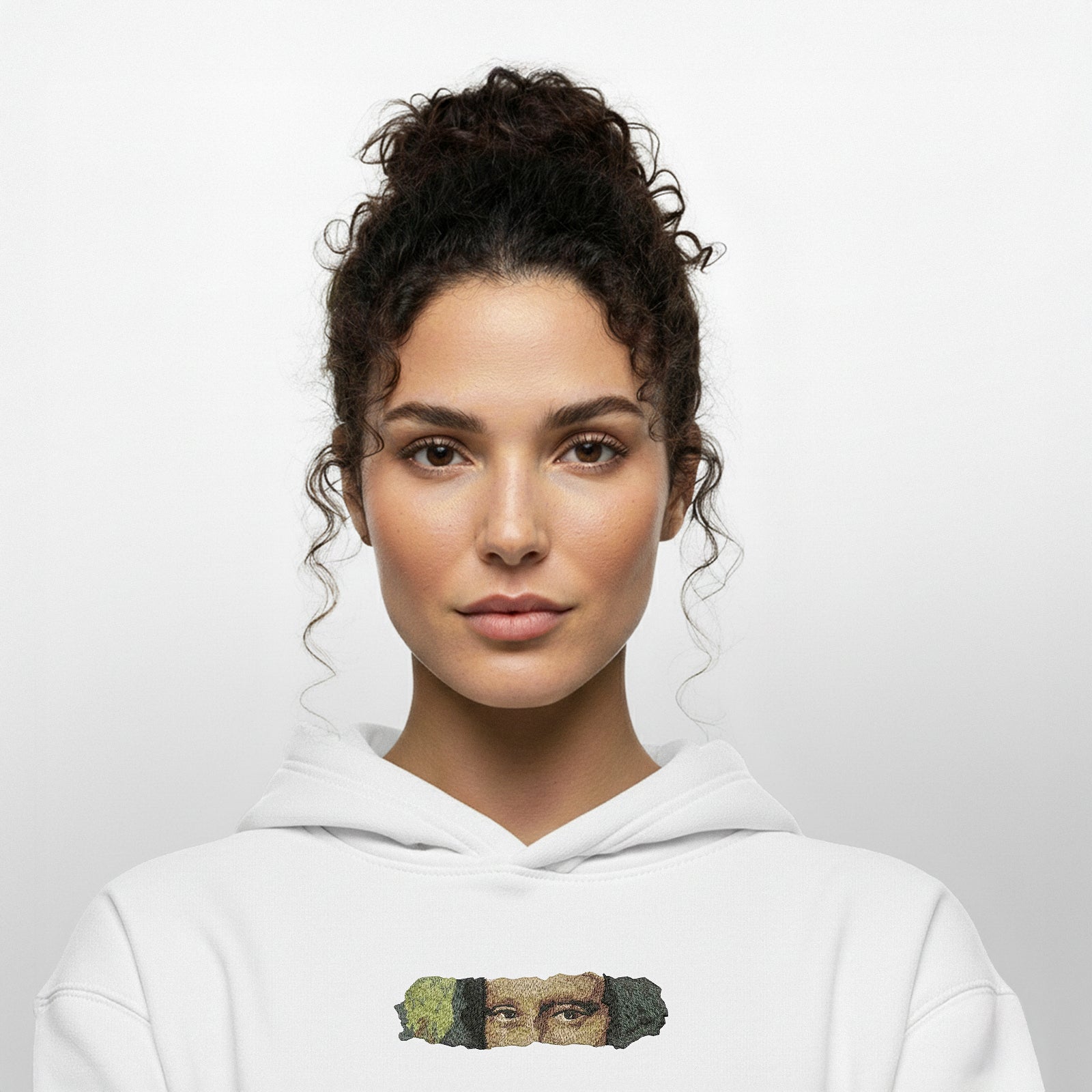 Mona Eyes White Hoodie