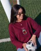 Sabr  (صبر) Embroidered Oversized Long Sleeve T Shirt - Women's fit