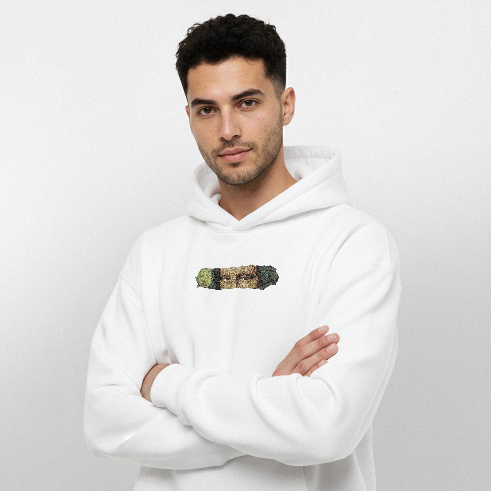 Mona Eyes White Hoodie
