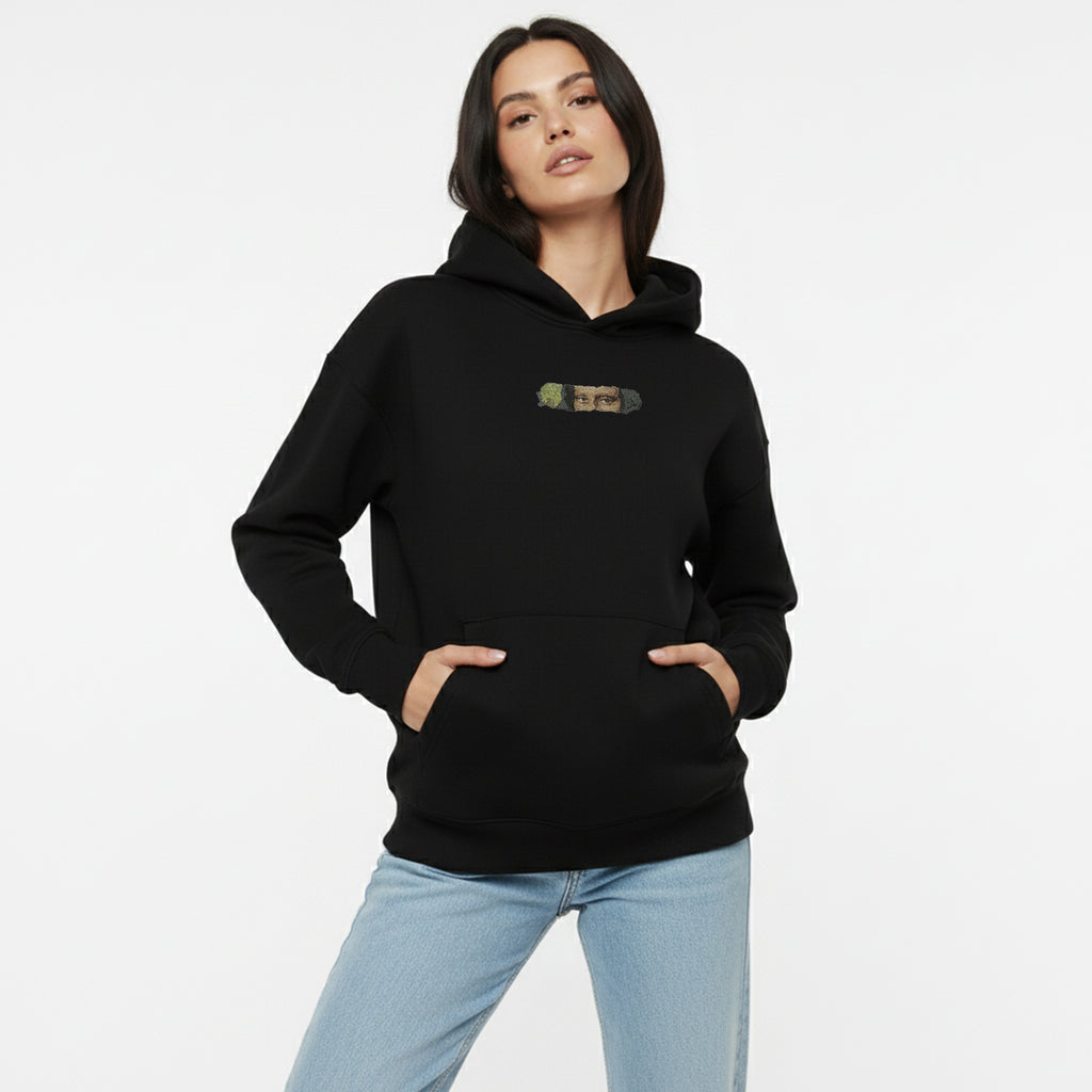 Mona Eyes Black Hoodie
