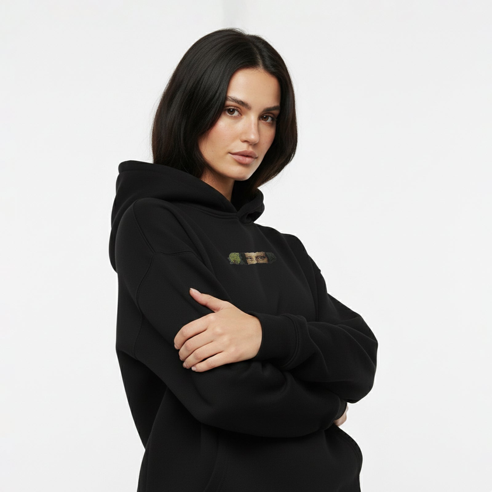 Mona Eyes Black Hoodie
