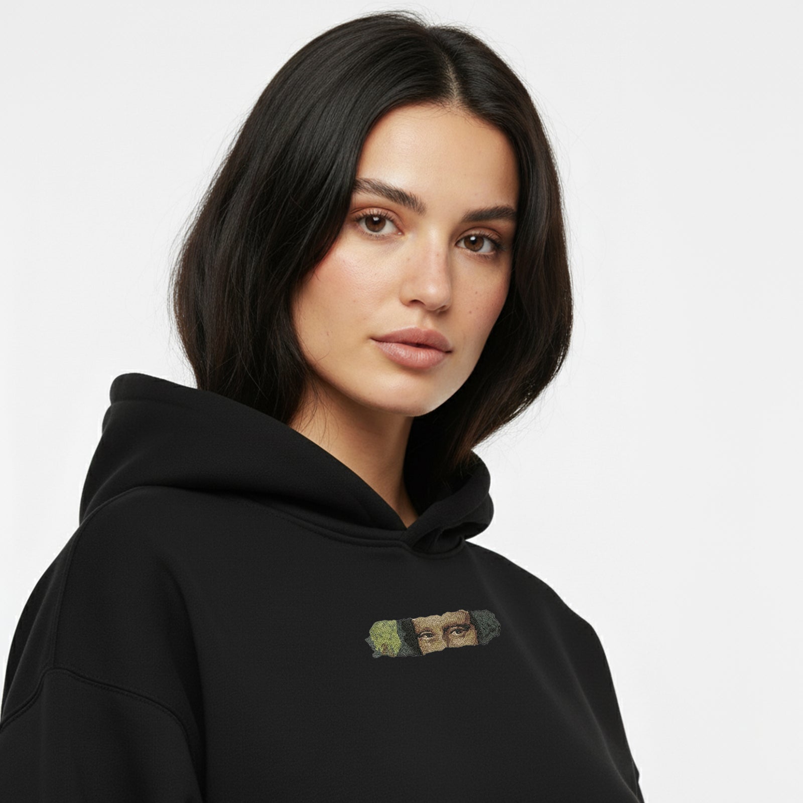 Mona Eyes Black Hoodie