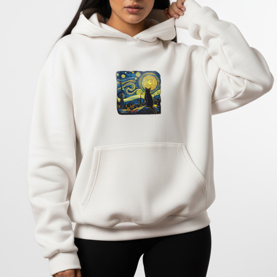 The Catty Night White Hoodie