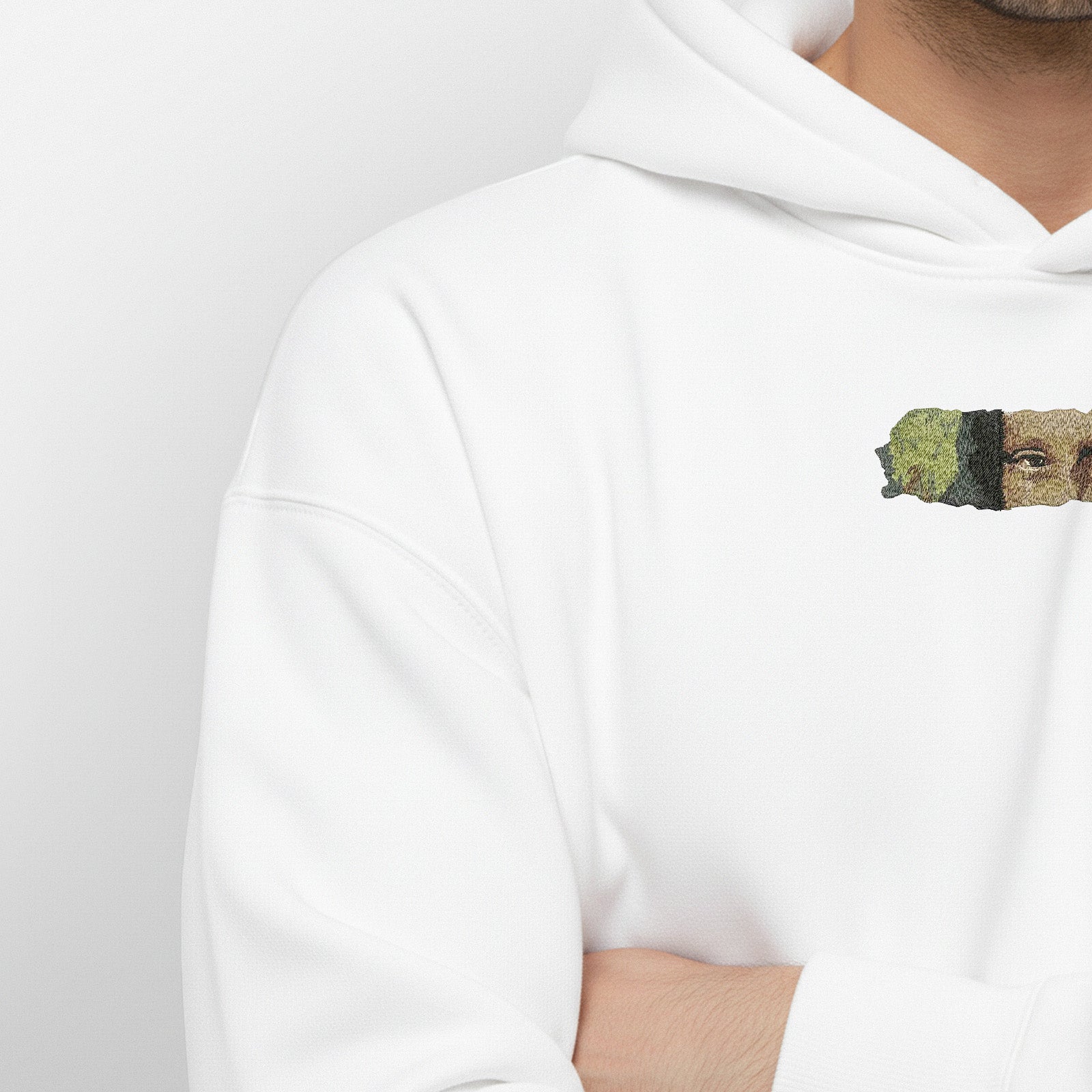 Mona Eyes White Hoodie