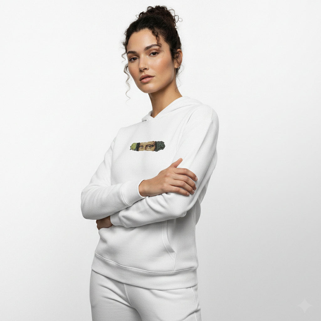 Mona Eyes White Hoodie