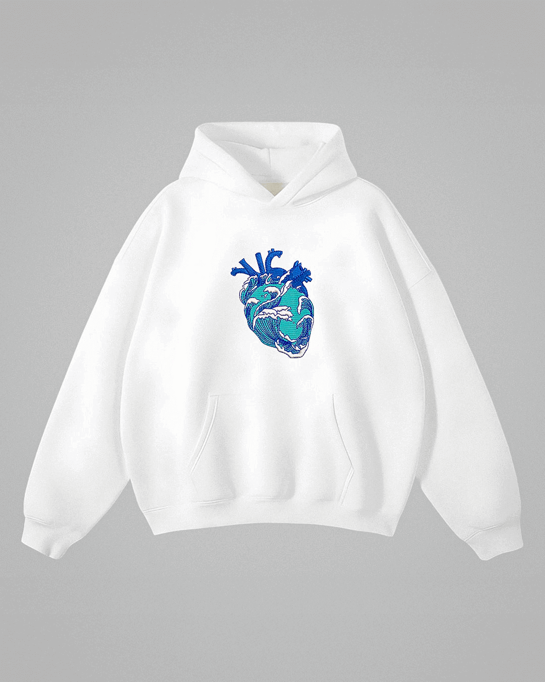 Ocean Heart Oversized Hoodie
