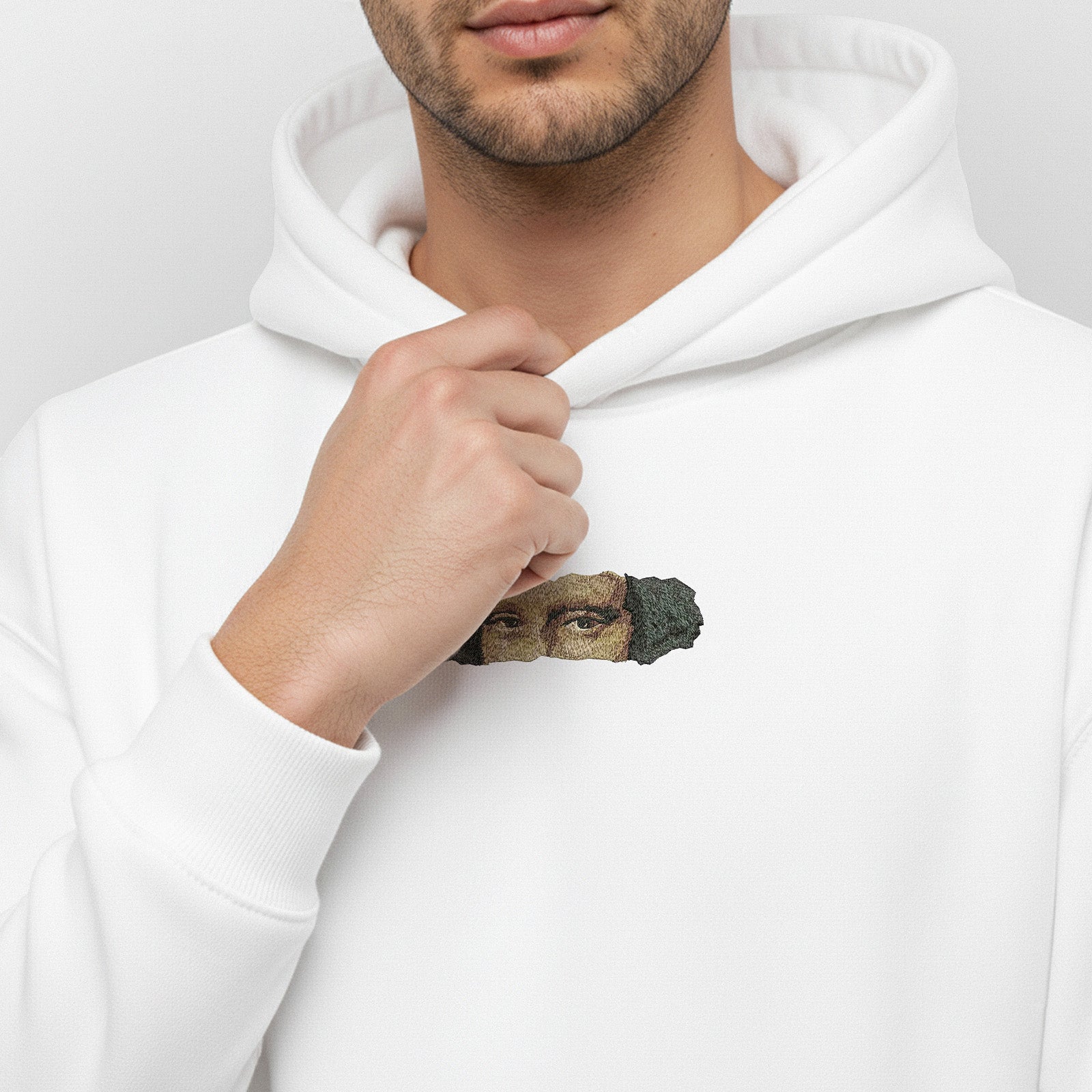 Mona Eyes White Hoodie